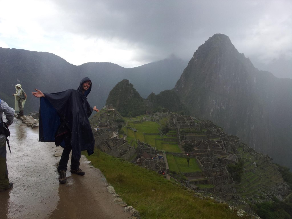 Clichè snapshot of me at Machu Picchu in full rainy season